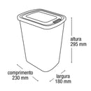 NOVO - Lixeira Cesto Metalizado 09 Litros Com Tampa Click Label Vermelho Rose Gold Banheiro Cozinha