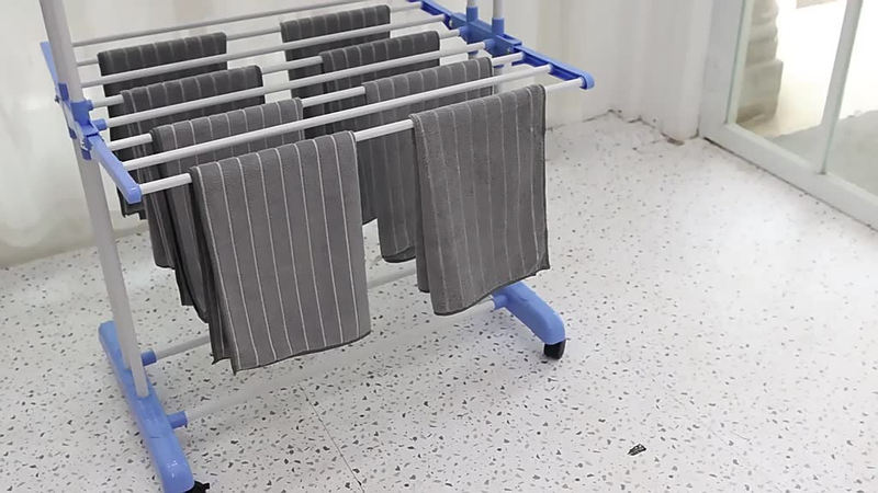 NOVO - Varal Chão 3 Andares Roupa 4 Rodas Dobrável Reforçado