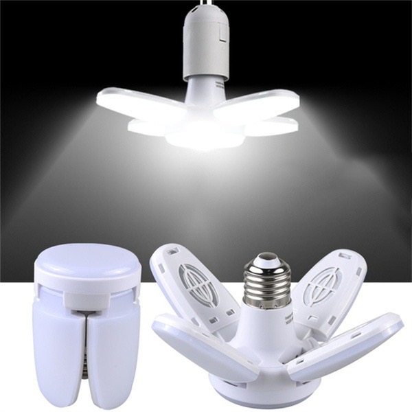 NOVO - Luminária De Teto Dobrável Lâmpada De Pétalas 6500K 28w Para Quarto / Sala De Estar / Casa / E27 Mini Luz De Folhas