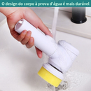 NOVO - Escova de Limpeza 5 em 1 Sem Fio Limpador Multiuso Prático Com Mais Duas Cabeças de Escova