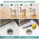 NOVO - Escova de Limpeza 5 em 1 Sem Fio Limpador Multiuso Prático Com Mais Duas Cabeças de Escova