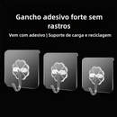 NOVO - Kit 5/10/20 Ganchos Adesivos Universais com Acabamento Metálico - Força e Elegância para Sua Casa