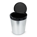 NOVO - Lixeira Cesto Metalizado 09 Litros Com Tampa Click Label Vermelho Rose Gold Banheiro Cozinha