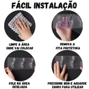 NOVO - Faixa Gancho De Parede Com 6 Suportes Transparente Adesivo Multiuso