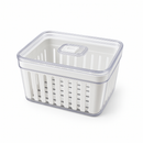 Organizador de Geladeira 3,8L com Cesto e Tampa Ventilada para Frutas e Verduras