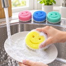 Esponja Sorriso 2 em 1 Espuma + Manta Abrasiva - Lava Louça - Não Risca - Multiuso Cozinha Bucha Carinha Feliz Colorida