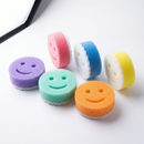 Esponja Sorriso 2 em 1 Espuma + Manta Abrasiva - Lava Louça - Não Risca - Multiuso Cozinha Bucha Carinha Feliz Colorida