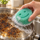 Esponja Sorriso 2 em 1 Espuma + Manta Abrasiva - Lava Louça - Não Risca - Multiuso Cozinha Bucha Carinha Feliz Colorida