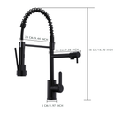 NOVO - Torneira De Cozinha Gourmet Alça Única Com Extensor De Spray Tubo De Água Flexível Superior Prateado Para Ajuste