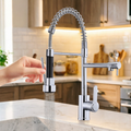 Torneira De Cozinha Gourmet Alça Única Com Extensor De Spray