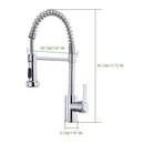 NOVO - Torneira De Cozinha Gourmet Alça Única Com Extensor De Spray Tubo De Água Flexível Superior Prateado Para Ajuste