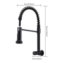 NOVO - Torneira De Cozinha Gourmet Alça Única Com Extensor De Spray Tubo De Água Flexível Superior Prateado Para Ajuste