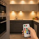 Kit 3 ou 6 Luminária Spot Led Redondo Com Controle Luz Fria ou Quente Auto Colante
