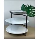 NOVO - Organizador Suporte De Pratos Luxo Preto Black 3 Andare