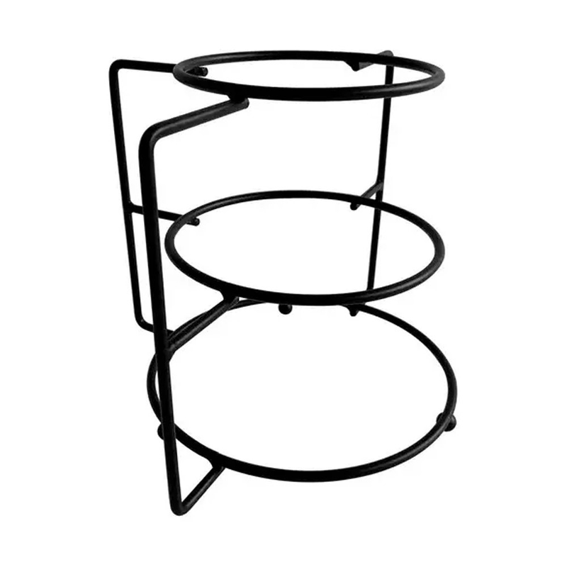 NOVO - Organizador Suporte De Pratos Luxo Preto Black 3 Andare