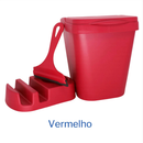 Kit Pia 3 Peças com Lixeira 4,8L, Porta Detergente/Esponja e Rodinho