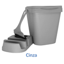Kit Pia 3 Peças com Lixeira 4,8L, Porta Detergente/Esponja e Rodinho