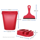 Novo - Kit Pia 3 Peças – Lixeira 4,8L, Porta Detergente e Rodinho de Pia em Plástico Resistente