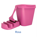 Kit Pia 3 Peças com Lixeira 4,8L, Porta Detergente/Esponja e Rodinho