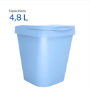 Novo - Kit Pia 3 Peças – Lixeira 4,8L, Porta Detergente e Rodinho de Pia em Plástico Resistente